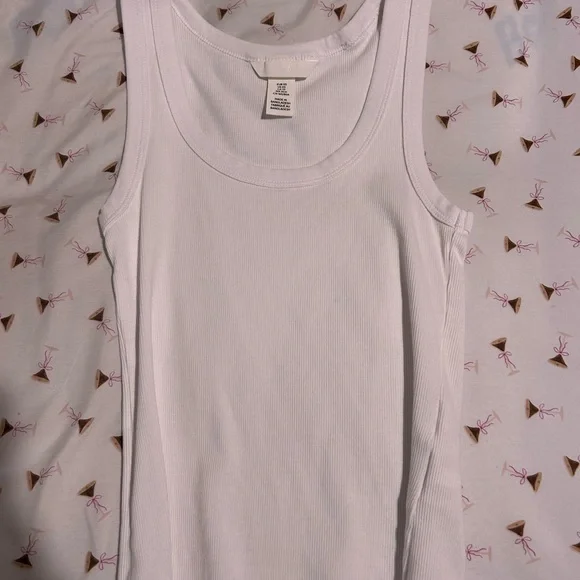 White Ribbed Tank Top - Picture 1 of 1